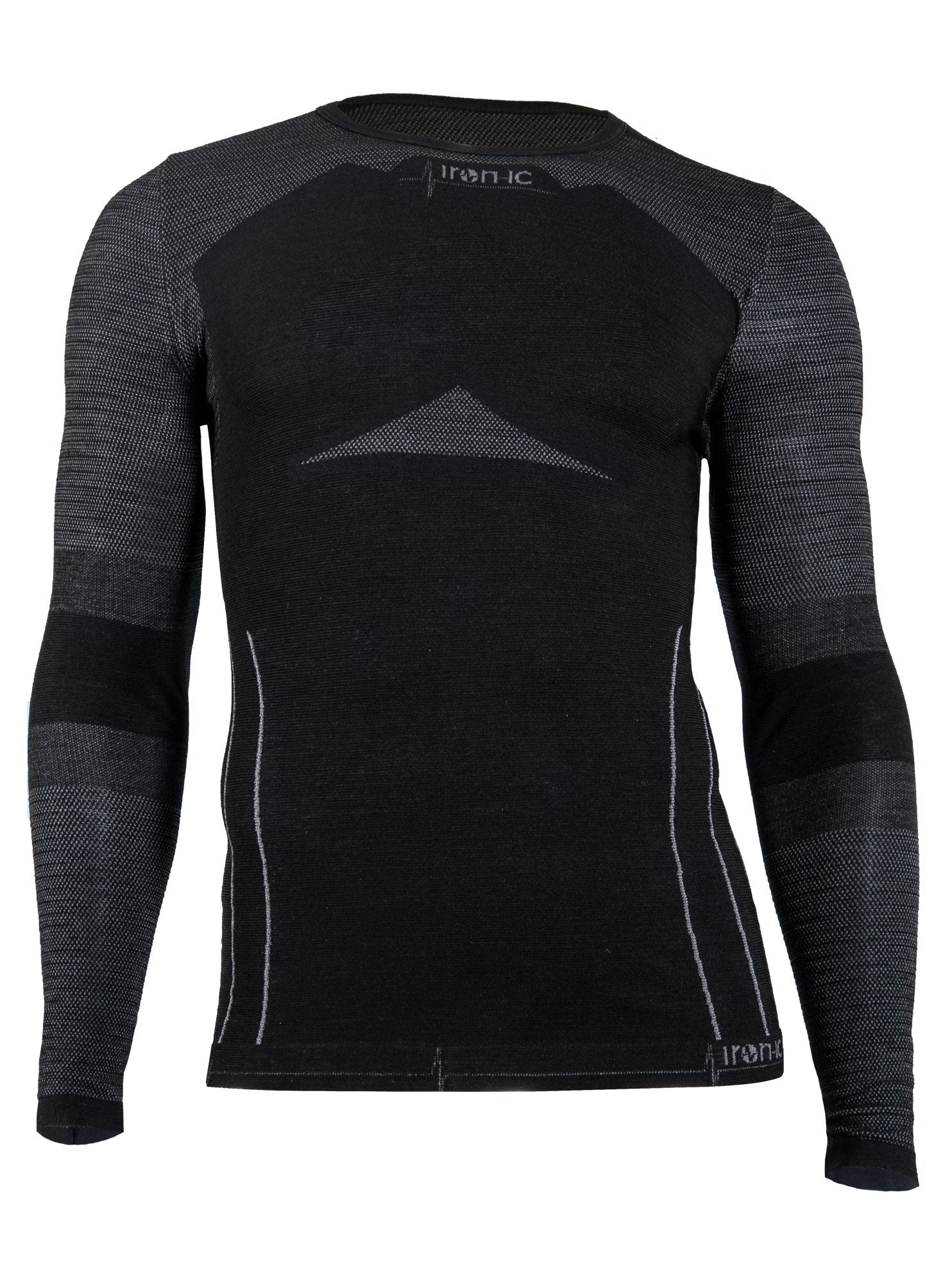 4081446 IRON IC Man's Wool Long - sleeve Active Sports Wear Black - UrbanNest Co