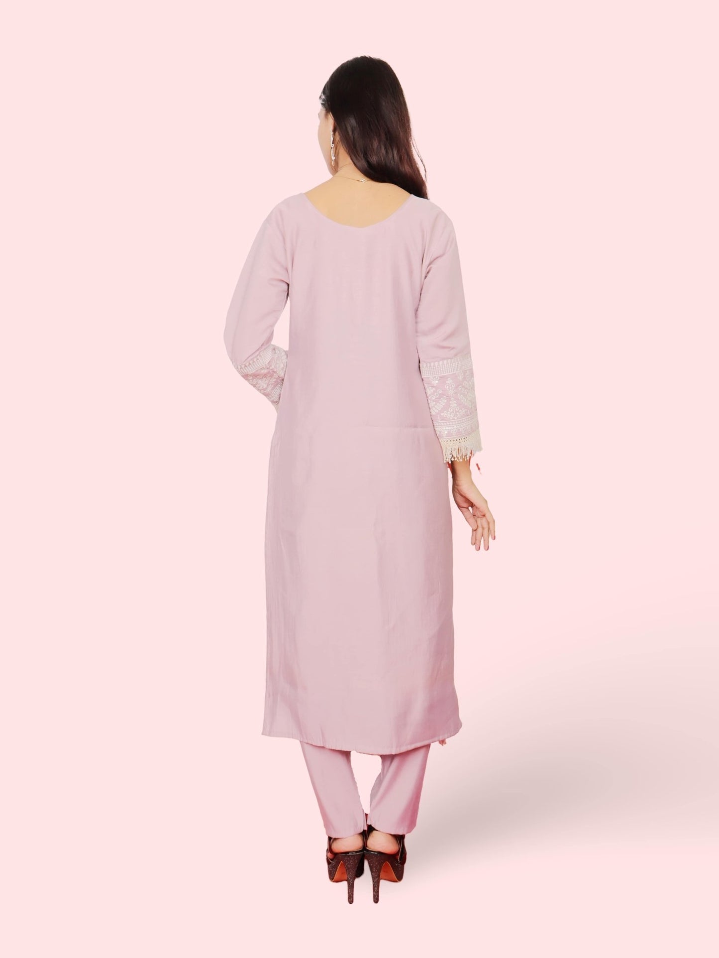 Women's Cotton - Silk Straight Suit with Dupatta - UrbanNest Co