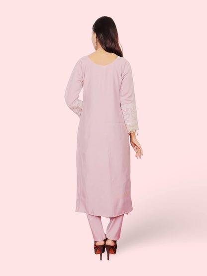 Women's Cotton - Silk Straight Suit with Dupatta - UrbanNest Co