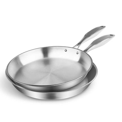 SOGA Stainless Steel Fry Pan 24cm 28cm Frying Pan Top Grade Induction Cooking - UrbanNest Co