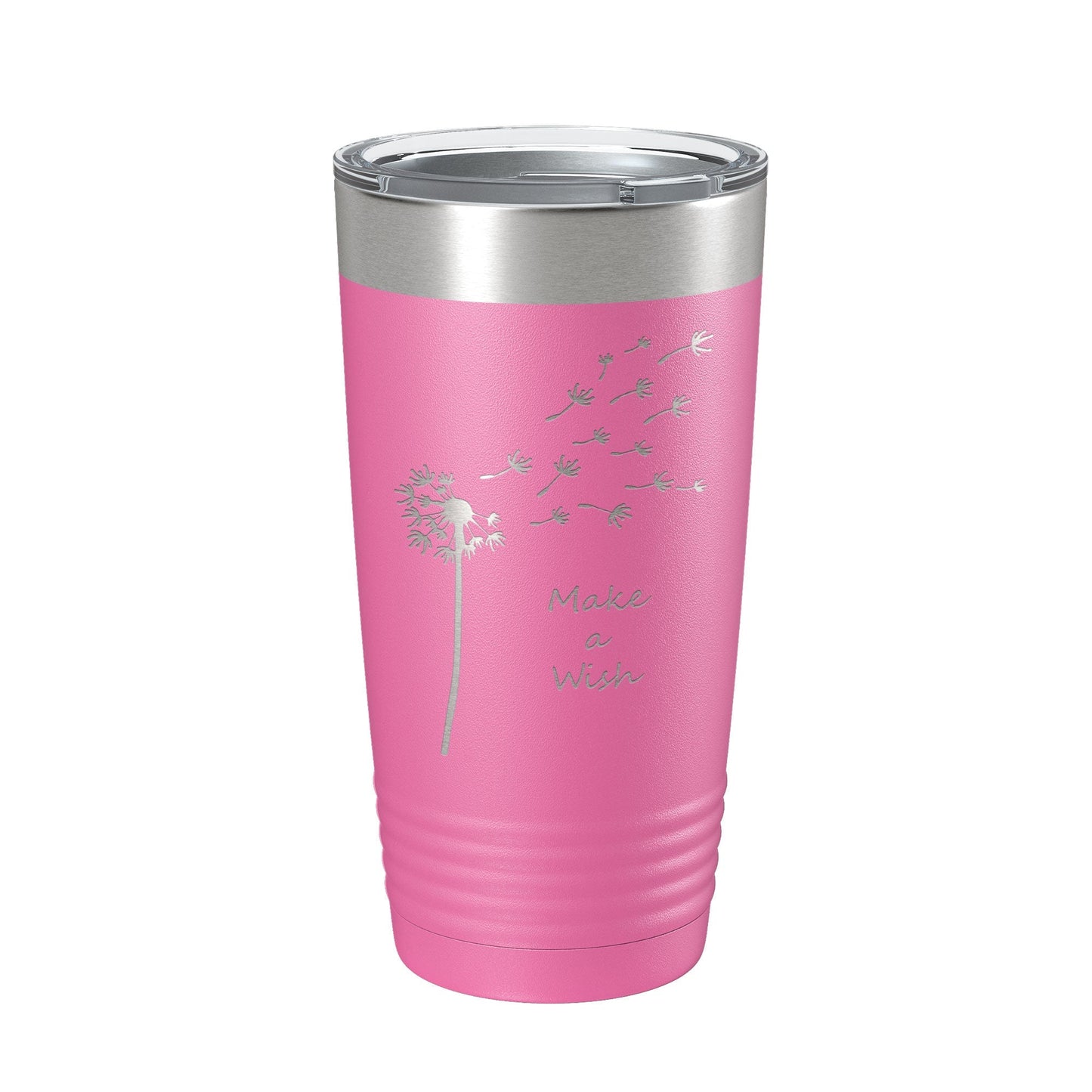 Dandelion Make A Wish Tumbler Travel Mug Gift Mom Daughter Her Women Girls Insulated Laser Engraved Coffee Cup 20 oz - UrbanNest Co