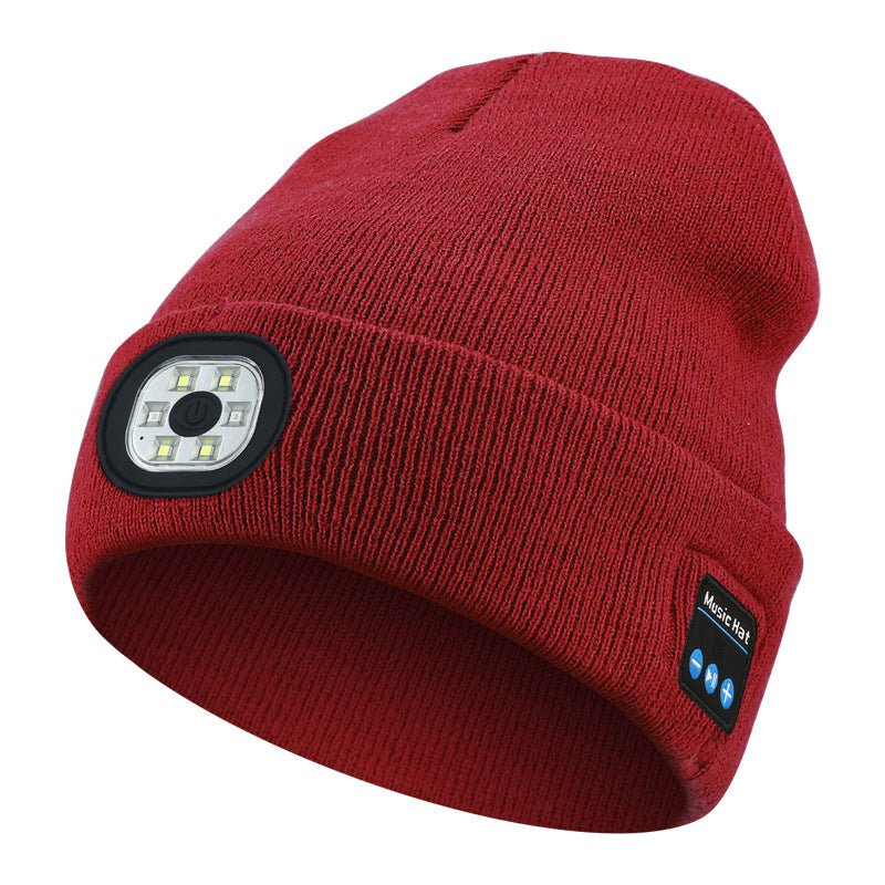Warm LED Beanie with Bluetooth 5.4 Stereo, USB Rechargeable & 3 - Level Adjustable Light | Music & Heating Winter Hat - UrbanNest Co