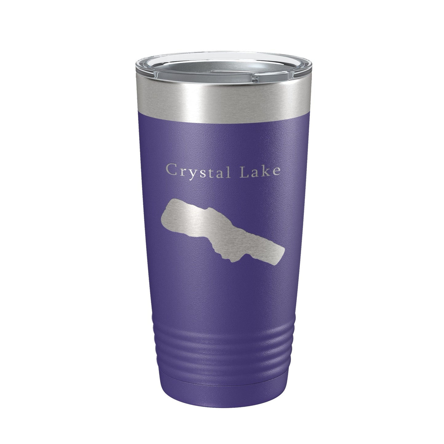 Crystal Lake Map Tumbler Travel Mug Insulated Laser Engraved Coffee Cup Michigan 20 oz - UrbanNest Co