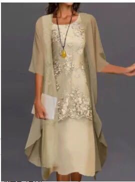 Elegant Lace Chiffon Dress Set - UrbanNest Co