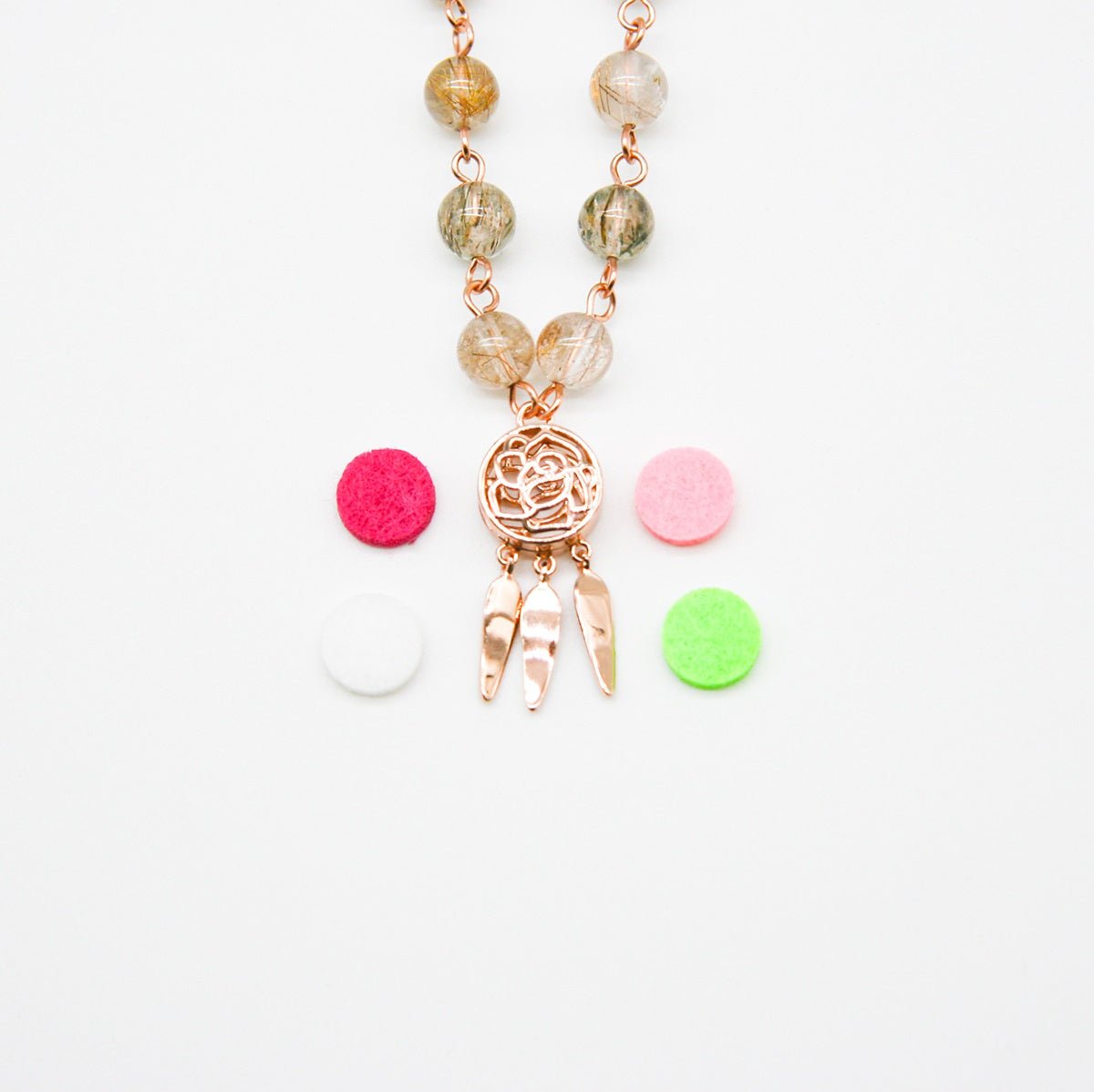 Rose Aroma Necklace | Energy & Healing | Diffusing on the go - UrbanNest Co