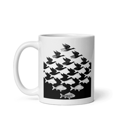 MC Escher Sky and Water I Art Mug - UrbanNest Co