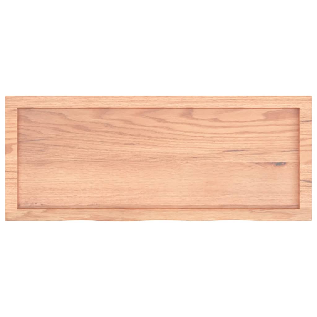 NNEVL Bathroom Countertop Light Brown 100x40x4 cm Treated Solid Wood - UrbanNest Co