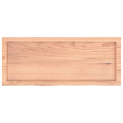 NNEVL Bathroom Countertop Light Brown 100x40x4 cm Treated Solid Wood - UrbanNest Co