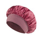 Solid Color Bath Cap Adult Fashion Satin Wide Brim Sleep Cap for Women Chemotherapy Hair Care - UrbanNest Co