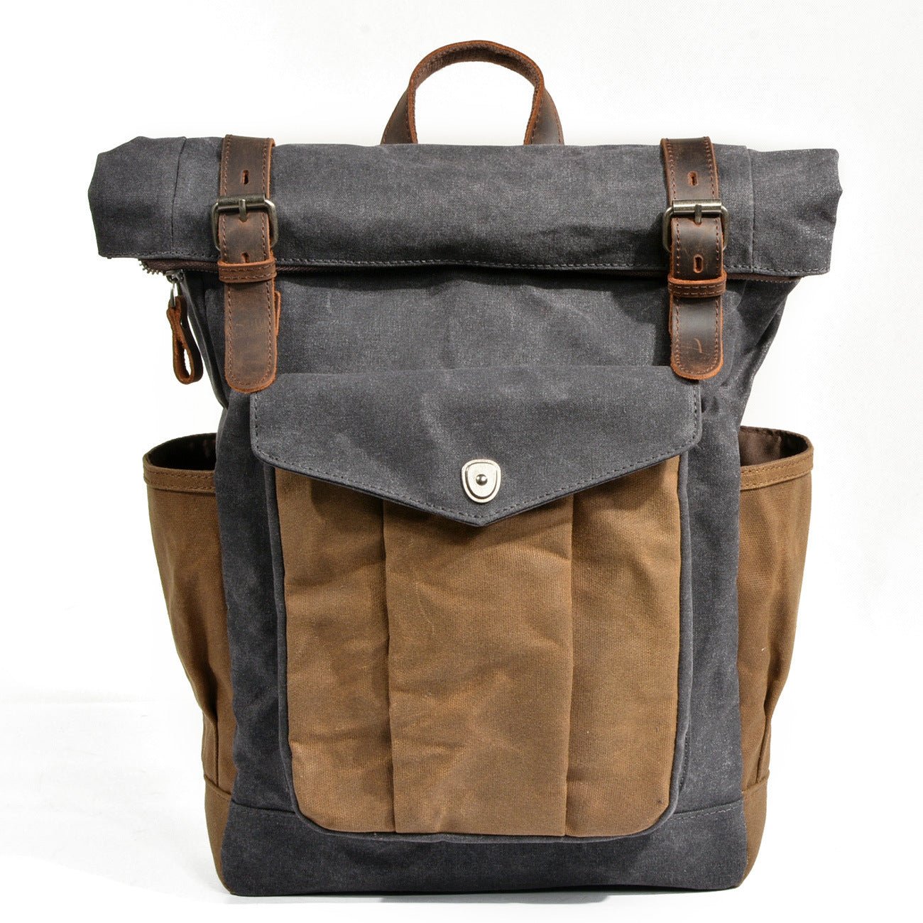 Men's Wax Canvas Backpack, Outdoor Hiking Large Capacity Waterproof Casual Travel Bag - UrbanNest Co