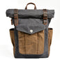 Men's Wax Canvas Backpack, Outdoor Hiking Large Capacity Waterproof Casual Travel Bag - UrbanNest Co