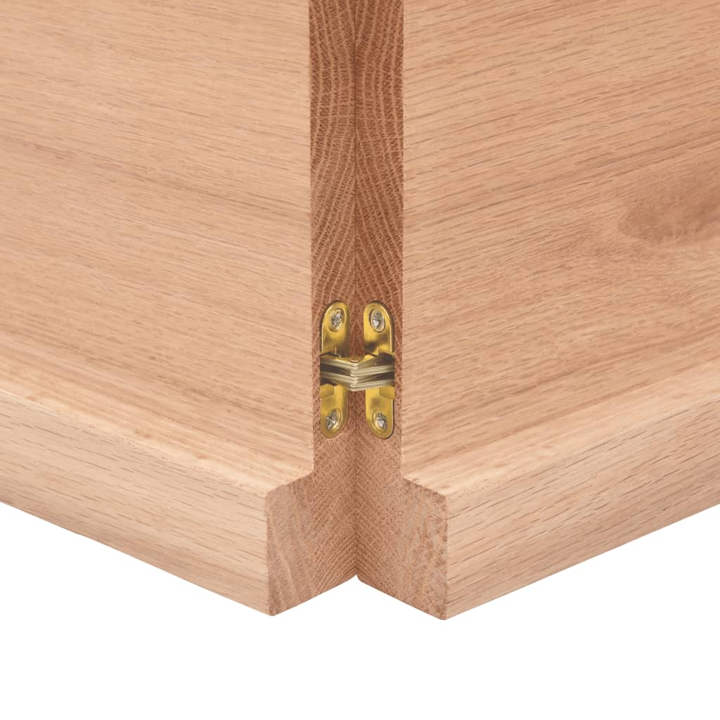 NNEVL Bathroom Countertop Light Brown 140x50x4 cm Treated Solid Wood - UrbanNest Co