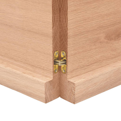 NNEVL Bathroom Countertop Light Brown 140x50x4 cm Treated Solid Wood - UrbanNest Co