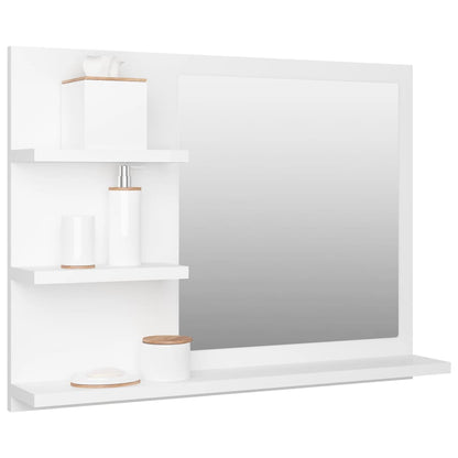 NNEVL Bathroom Mirror White 60x10.5x45 cm Chipboard - UrbanNest Co