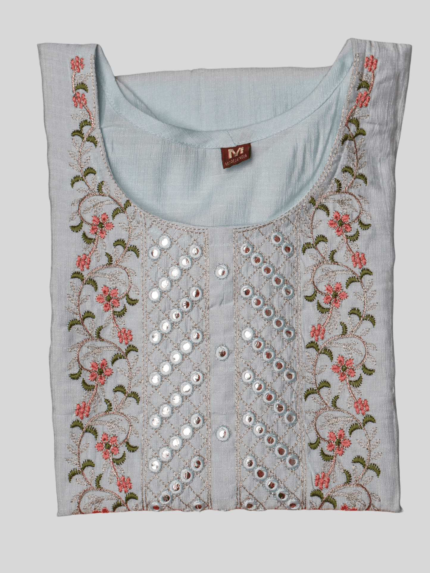 Cotton Kurti with Beautifully Embroidered Neckline - UrbanNest Co