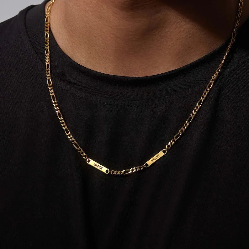 Dad Necklace With Kids Names, Engraved Dad Necklace - UrbanNest Co
