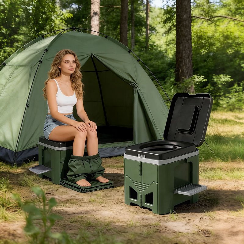 Foldable Portable Toilet for Car & Camping - Emergency Outdoor Stool with Odor - Proof Design, Adult Travel Toilet - UrbanNest Co