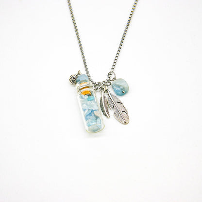 Aquamarine Diffusing Necklace | Energy & Healing | Diffusing on the go - UrbanNest Co