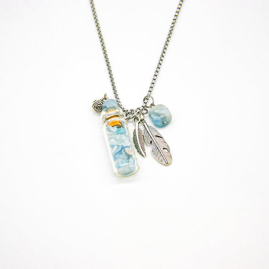 Aquamarine Diffusing Necklace | Energy & Healing | Diffusing on the go - UrbanNest Co