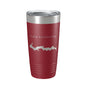 Lake Carlinville Map Tumbler Travel Mug Insulated Laser Engraved Coffee Cup Illinois 20 oz - UrbanNest Co