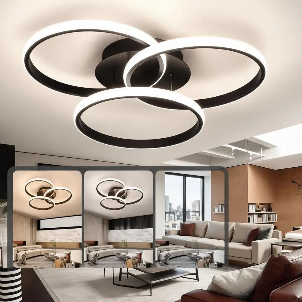 Dimmable LED Ceiling Light Fixtures with Remote Control, Suitable for Bedroom, Living Room, Dining Room, Kitchen (3000K - 6500K) - UrbanNest Co