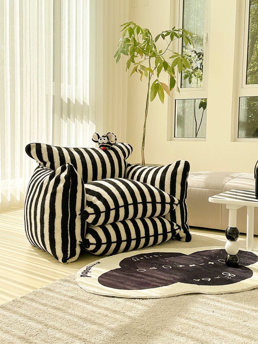 Playful Mind Striped Lazy Sofa Chair - UrbanNest Co