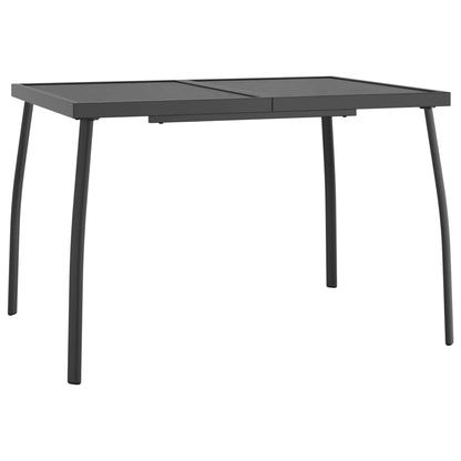 NNEVL Garden Table Anthracite 110x80x72 cm Steel Mesh - UrbanNest Co