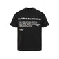 Letter Print T-Shirt High Street Loose Unisex Couple Style Short Sleeve - UrbanNest Co