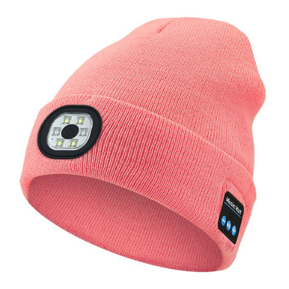 Warm LED Beanie with Bluetooth 5.4 Stereo, USB Rechargeable & 3 - Level Adjustable Light | Music & Heating Winter Hat - UrbanNest Co
