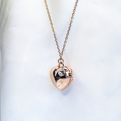 Love Heart Aroma Necklace | Energy & Healing | White Gold - Rose Gold | Love Gift - UrbanNest Co