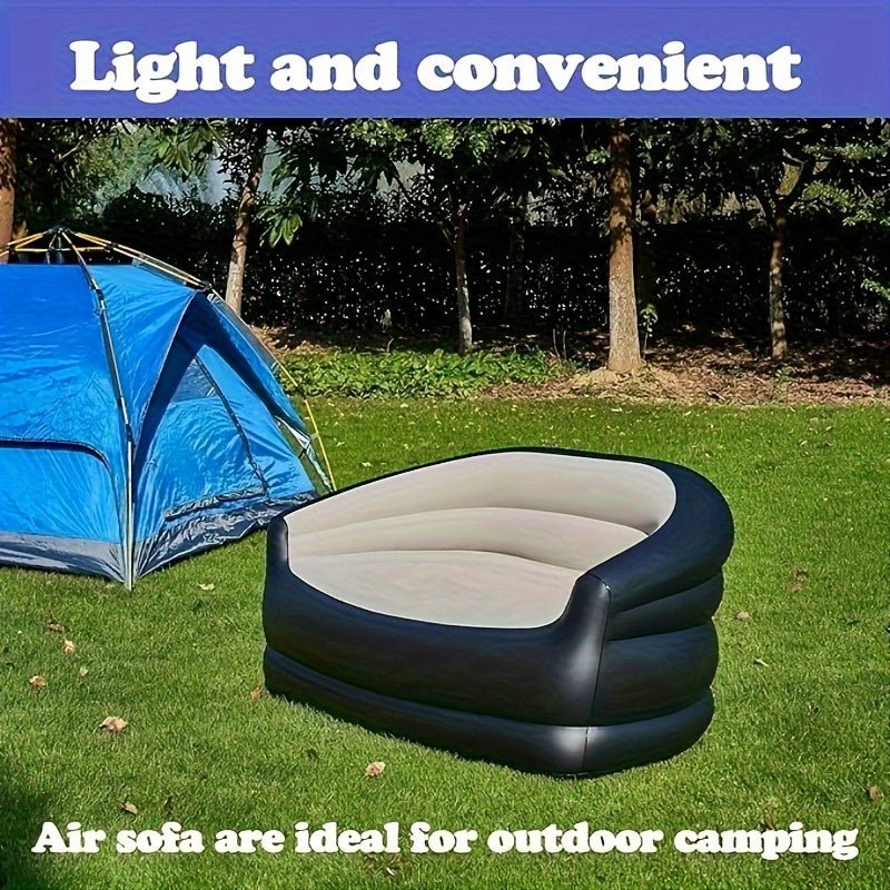 Double Inflatable Folding Sofa Plush Lounge Chair - UrbanNest Co