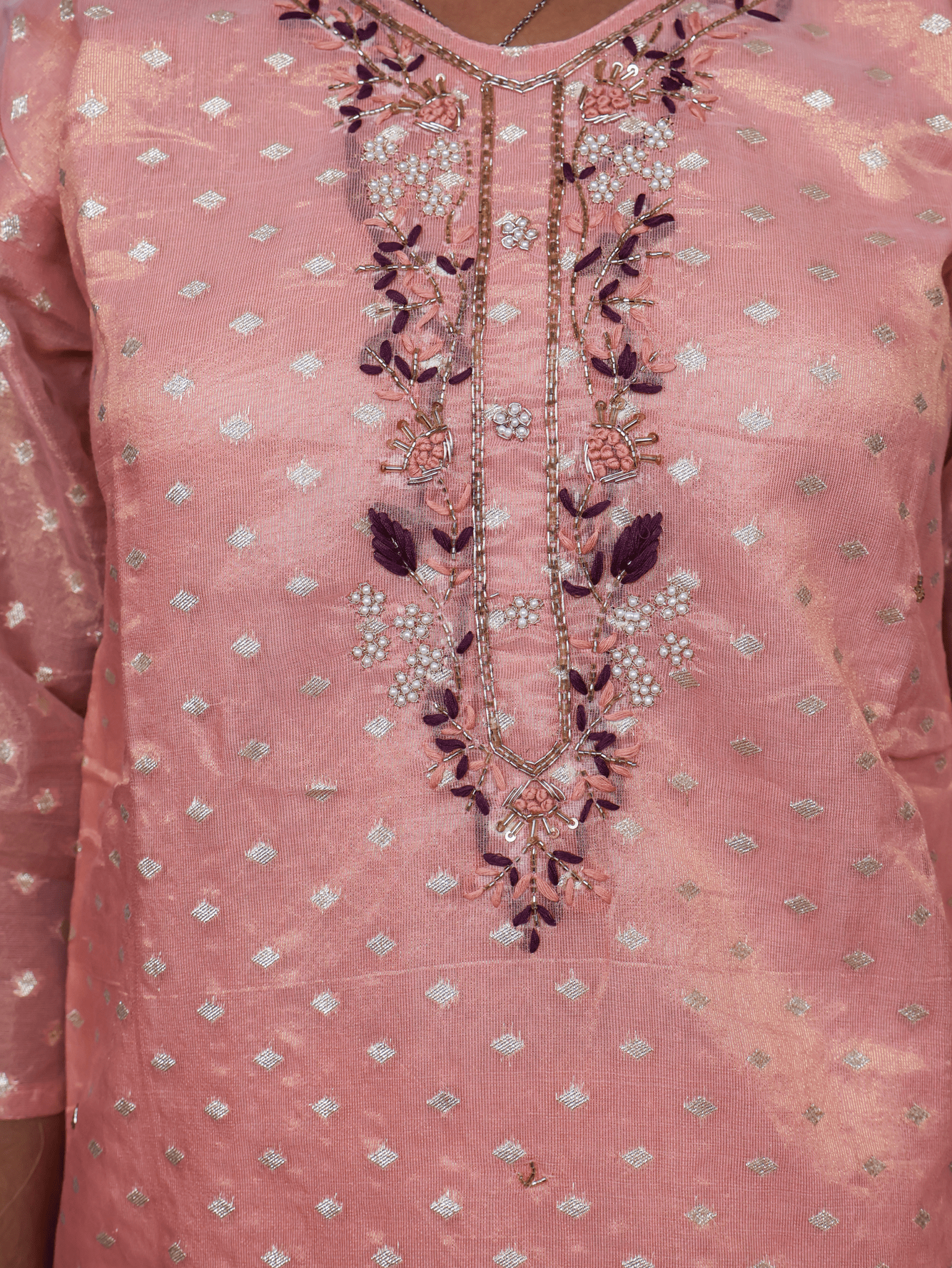 Silk Embroidered Straight Kurti with Pant and Dupatta - UrbanNest Co