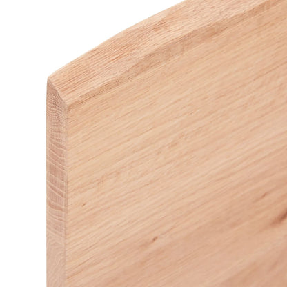 NNEVL Bathroom Countertop Light Brown 100x60x2 cm Treated Solid Wood - UrbanNest Co