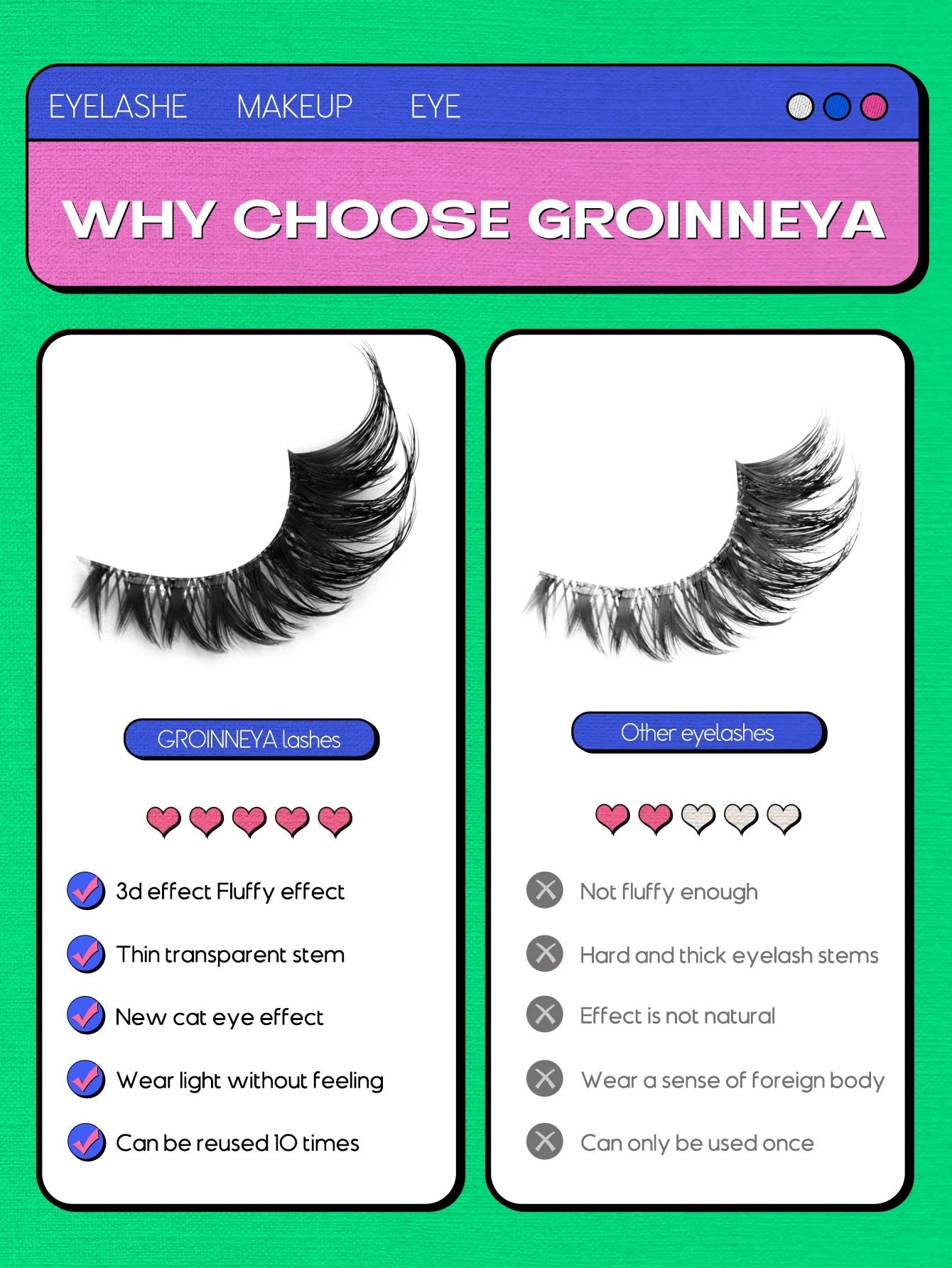 Veltrinay Fake Lashes Cat Eye Lashes Faux Mink Eyelashes Clear Band Lashes Natural Look Wispy Mink Eyelashes False Lashes Makeup - UrbanNest Co