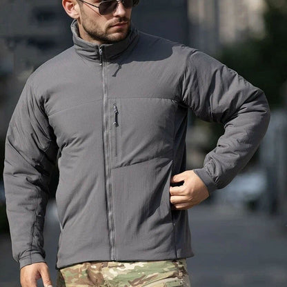Men's Winter Warm Padded Jacket, Lightweight Hooded Tactical Parka, Outdoor Waterproof Windproof Cold - Weather Hiking Jacket. - UrbanNest Co