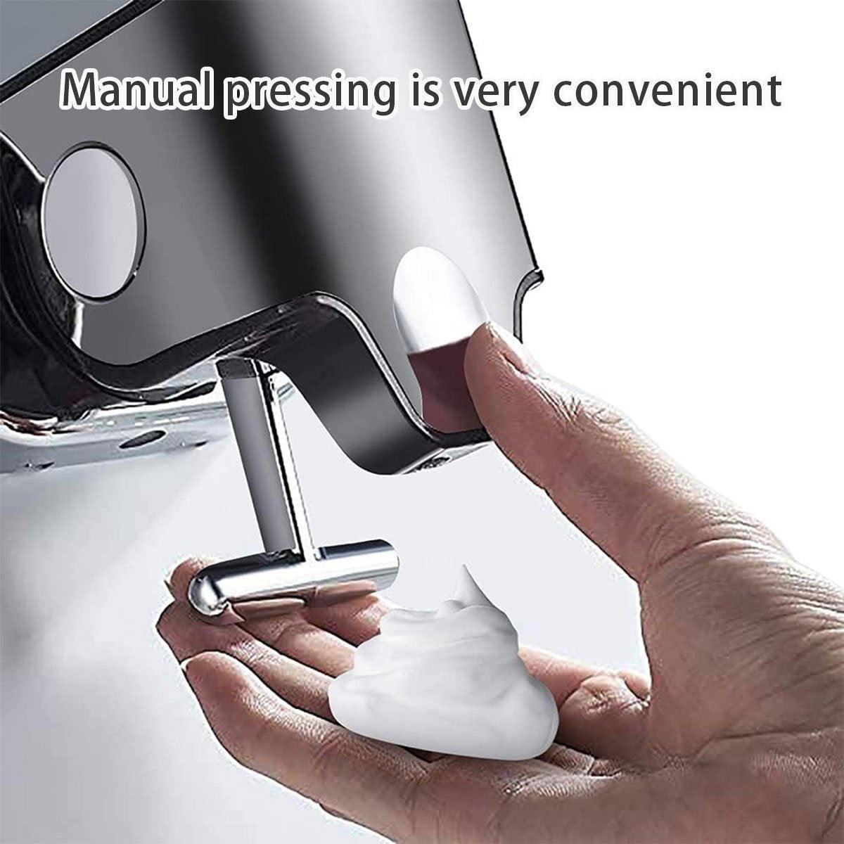 Stainless Steel Lever Soap Dispenser Manual Push Shower Gel Hotel Bathroom Use - UrbanNest Co