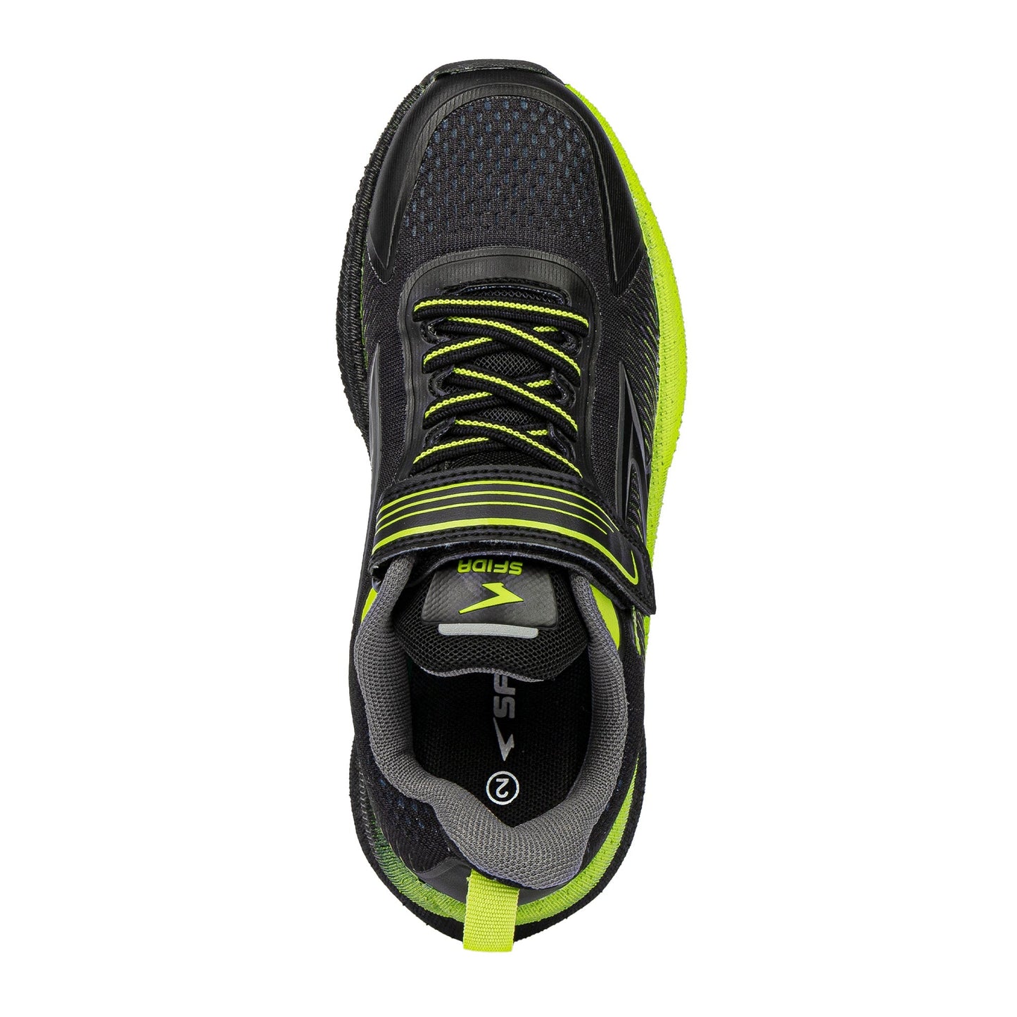 Zephyr 2.0 Boys Runners - Black/Lime V Strap - UrbanNest Co