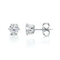 925 Sterling Silver Plated & Simulated Diamond Stud Earring - USA Made - UrbanNest Co