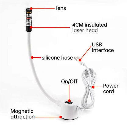 Polyester - Body Alignment Guide Light | Hands - Free Magnetic USB Lamp for Straight/Cross Line Projection - UrbanNest Co