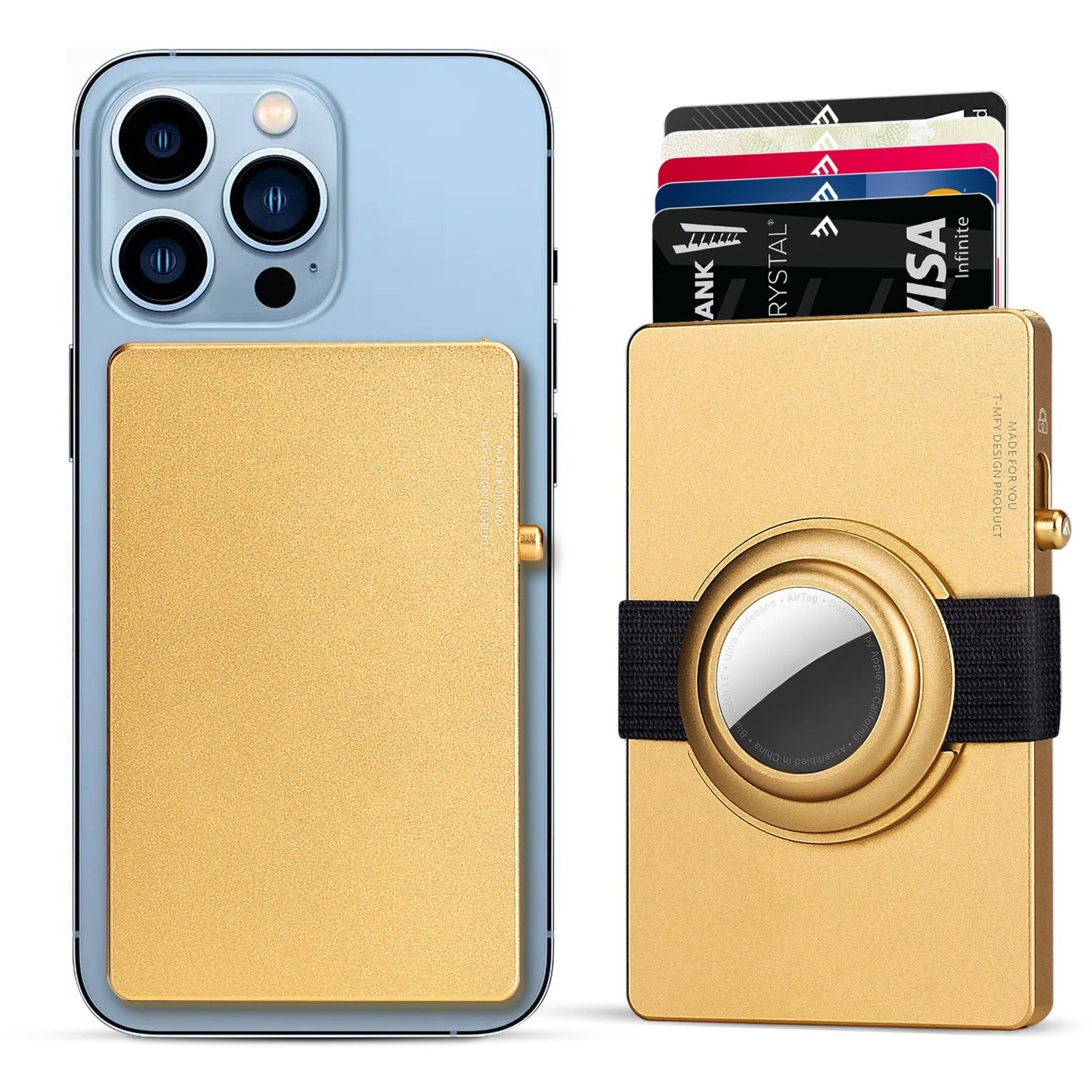 TOYFID All - Aluminum Pop Up Slide Rfid Slim Card Holder Wallet With Airtag Holder - UrbanNest Co