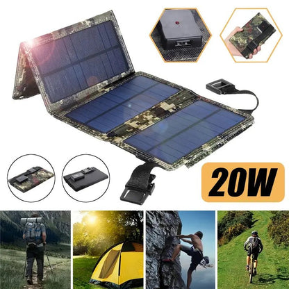 NNETM 20W Portable Solar Panel Charger - Green - UrbanNest Co