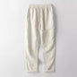 Men's Stand Collar Slim Fit Linen - Cotton Suit Set - UrbanNest Co