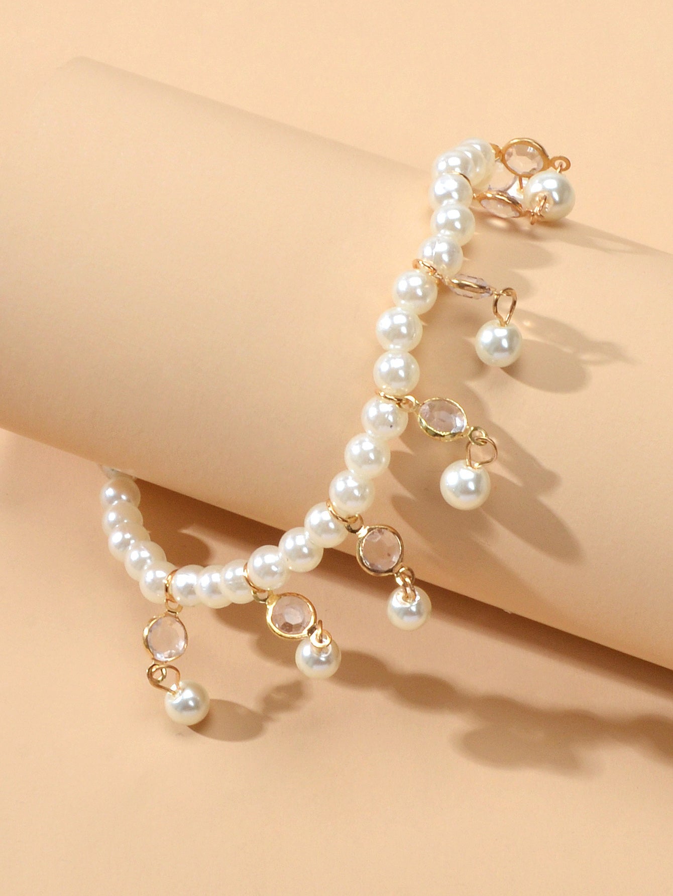 Feelontop Handmade Elastic Pearl Bead Anklet Barefoot Sandal Beach Bling Jewelry - UrbanNest Co