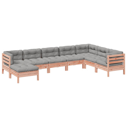 NNEVL 8 Piece Garden Sofa Set with Cushions Solid Wood Douglas Fir - UrbanNest Co