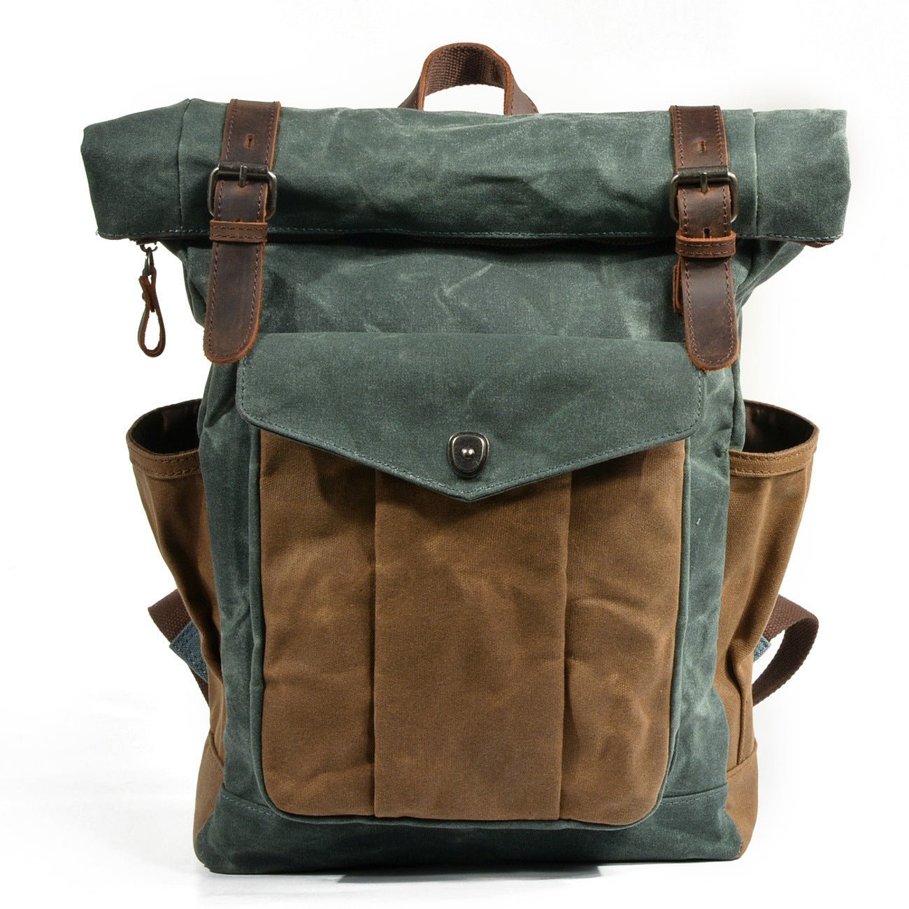 Men's Wax Canvas Backpack, Outdoor Hiking Large Capacity Waterproof Casual Travel Bag - UrbanNest Co