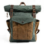 Men's Wax Canvas Backpack, Outdoor Hiking Large Capacity Waterproof Casual Travel Bag - UrbanNest Co