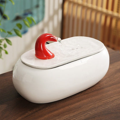 Wealth - Bringing Flowing Water Ornament, Ceramic Mini Desktop Decoration for Living Room - UrbanNest Co