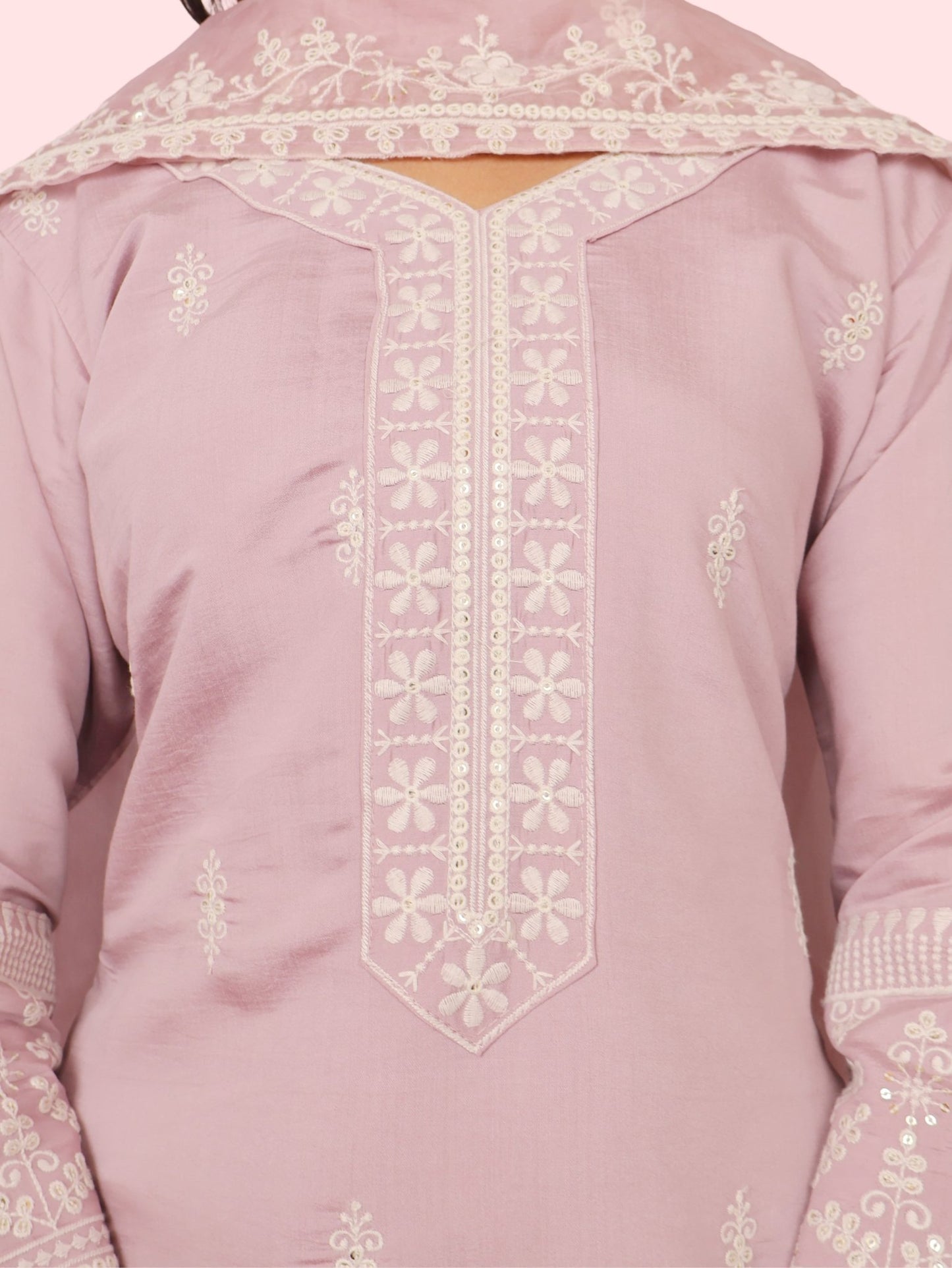 Women's Cotton - Silk Straight Suit with Dupatta - UrbanNest Co