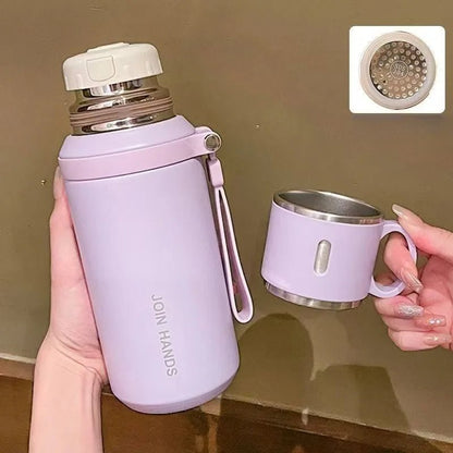 Thermos Cup with Tea Strainer - 600/800ML - UrbanNest Co