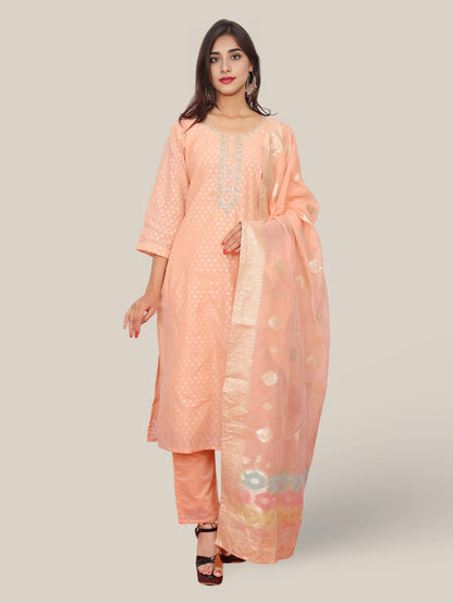 Woman's Straight Suit Set with Dupatta - UrbanNest Co